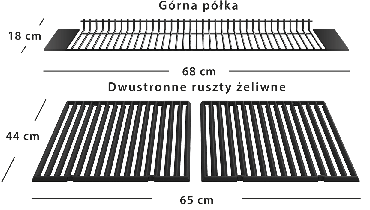 wymiar rusztów Crown Pellet 400